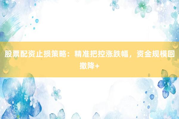 股票配资止损策略：精准把控涨跌幅，资金规模回撤降+