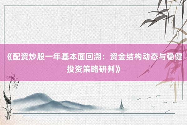 《配资炒股一年基本面回溯：资金结构动态与稳健投资策略研判》