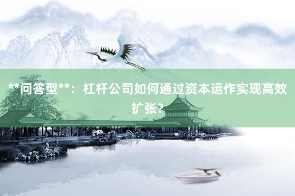 **问答型**：杠杆公司如何通过资本运作实现高效扩张？