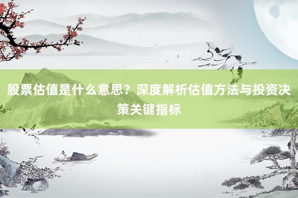 股票估值是什么意思？深度解析估值方法与投资决策关键指标