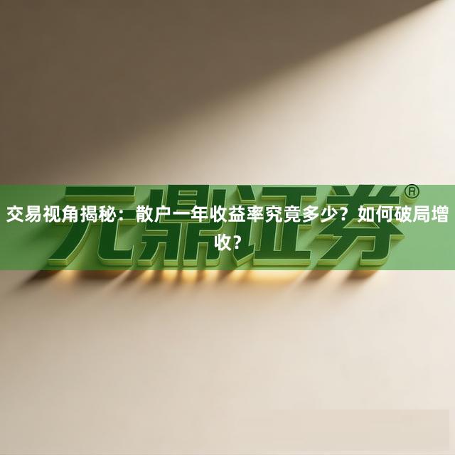 交易视角揭秘：散户一年收益率究竟多少？如何破局增收？