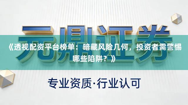 《透视配资平台榜单：暗藏风险几何，投资者需警惕哪些陷阱？》